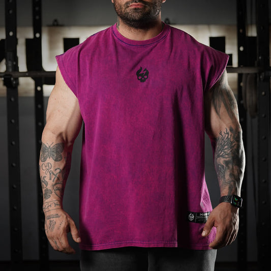 Polera Oversize Premium Sleeveless - Acid Grape