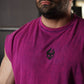Polera Oversize Premium Sleeveless - Acid Grape