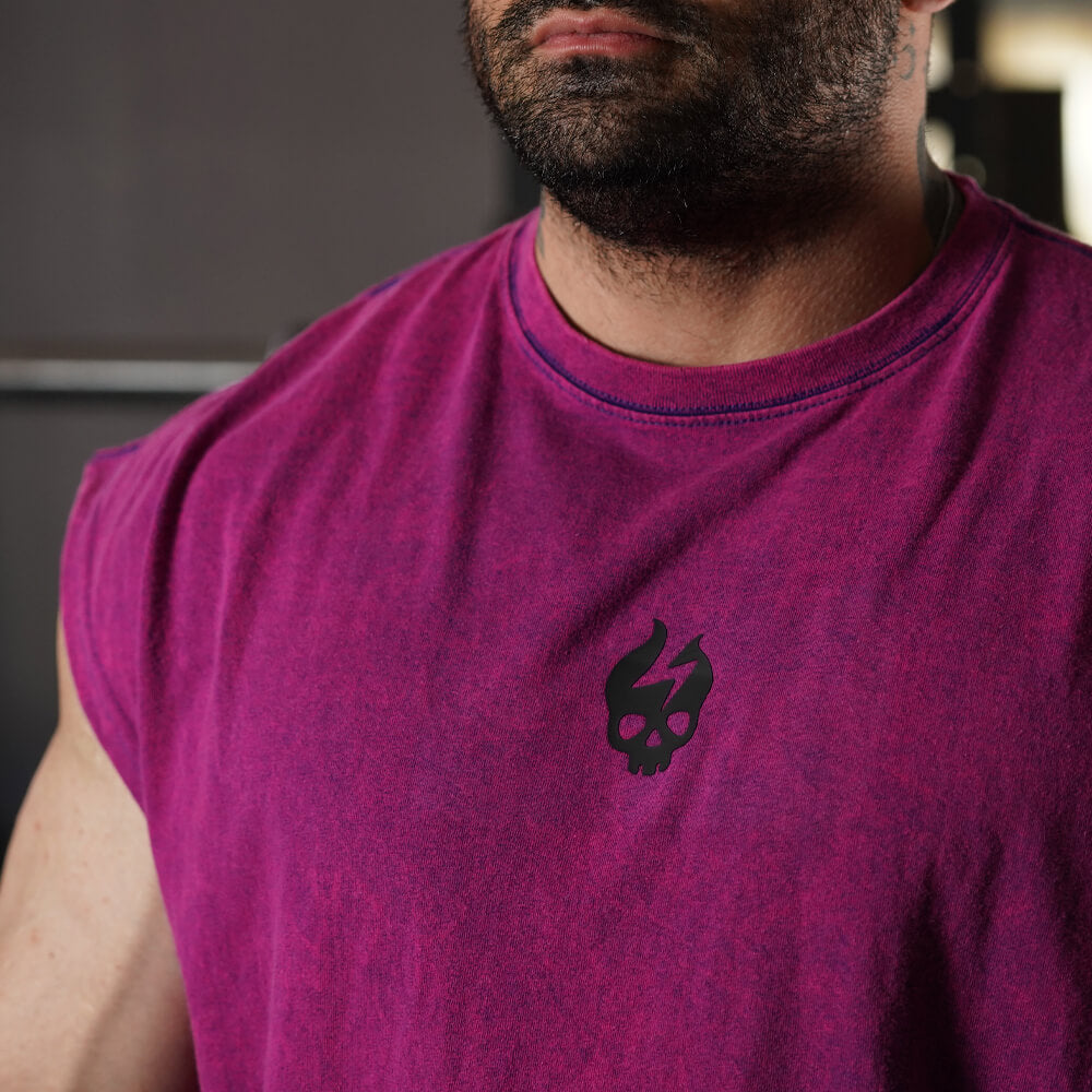 Polera Oversize Premium Sleeveless - Acid Grape
