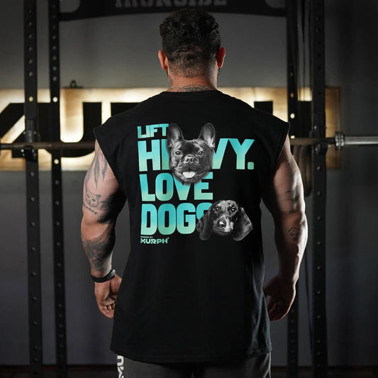 Polera Oversize Sleeveless Lift and Dogs - Negro