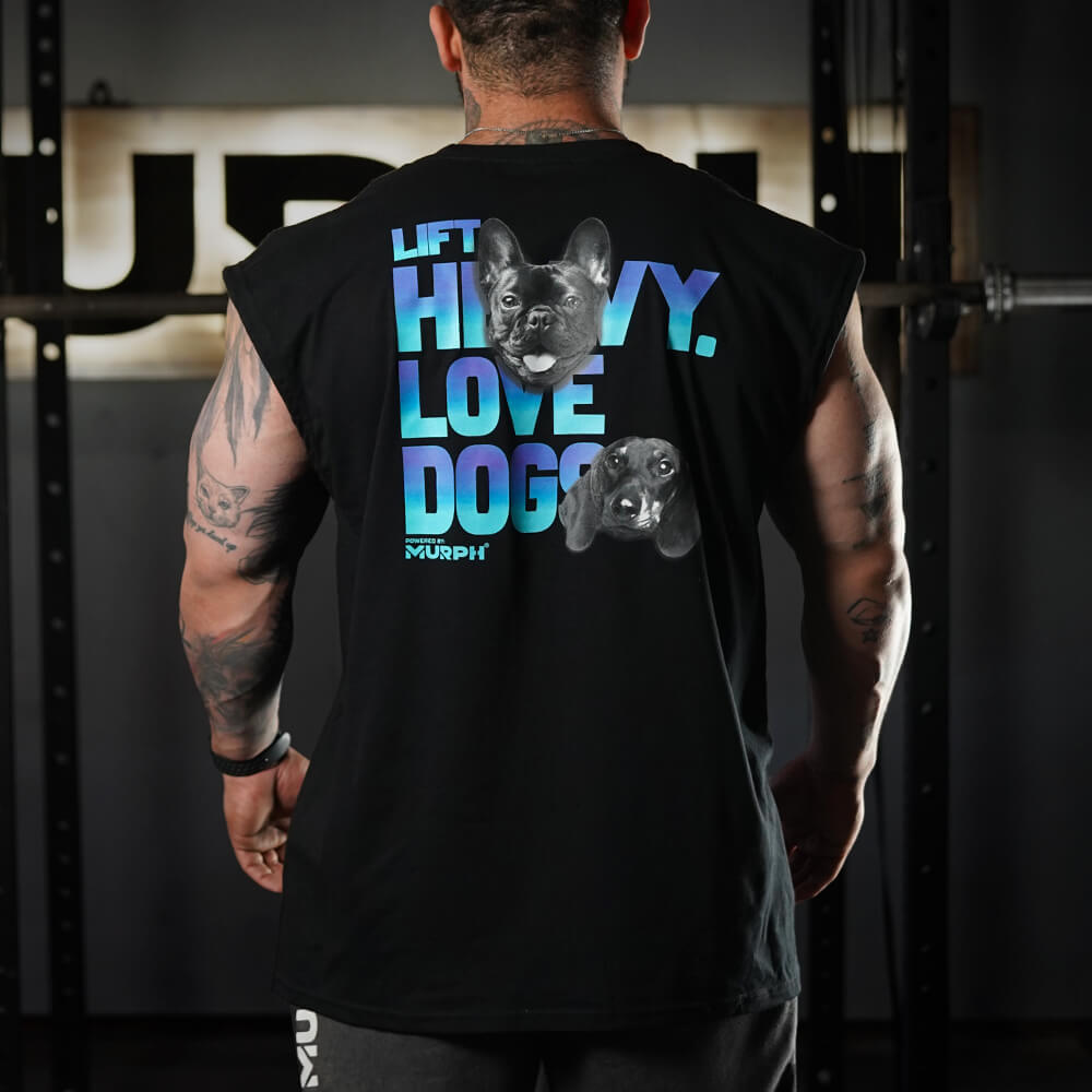 Polera Oversize Sleeveless Lift and Dogs - Negro