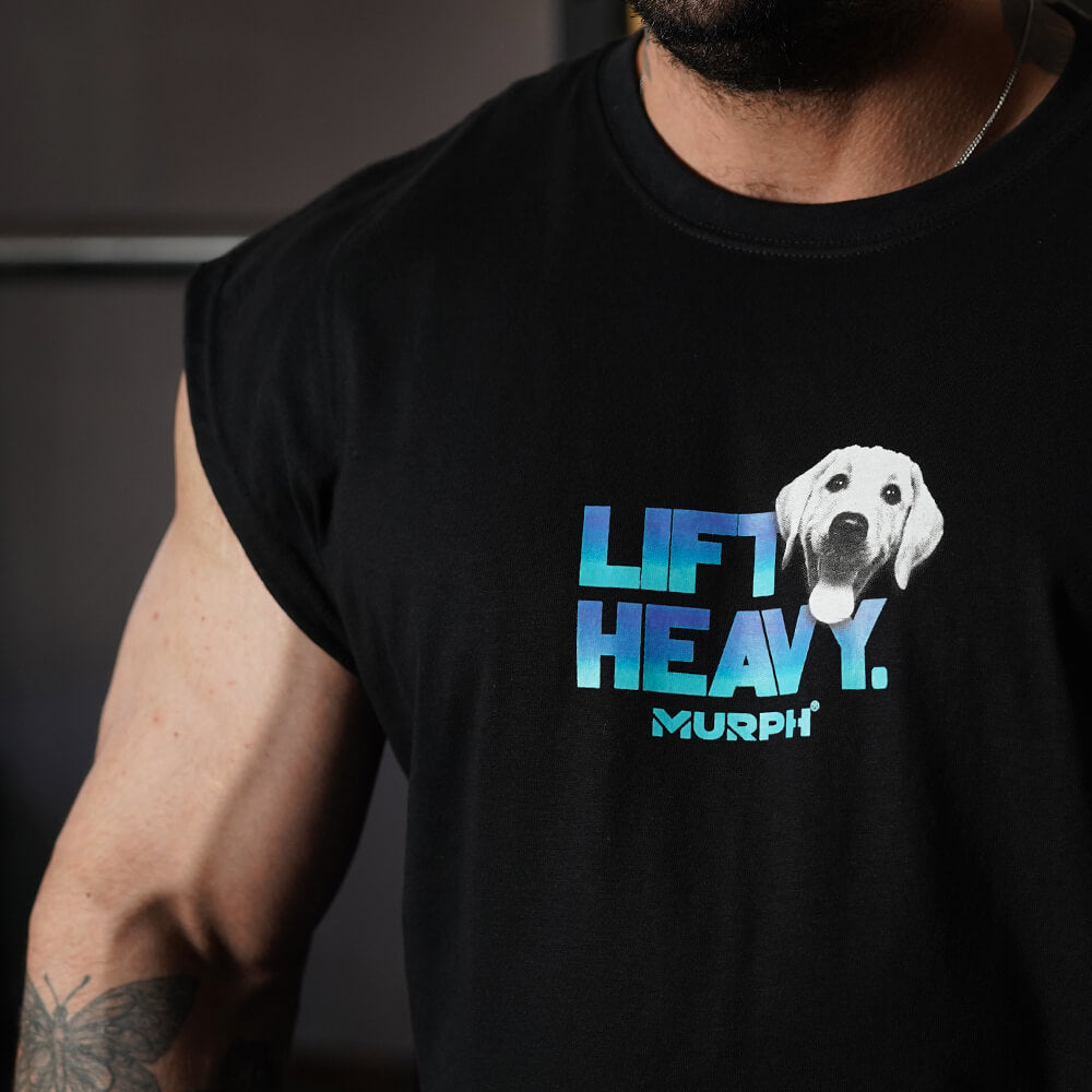 Polera Oversize Sleeveless Lift and Dogs - Negro