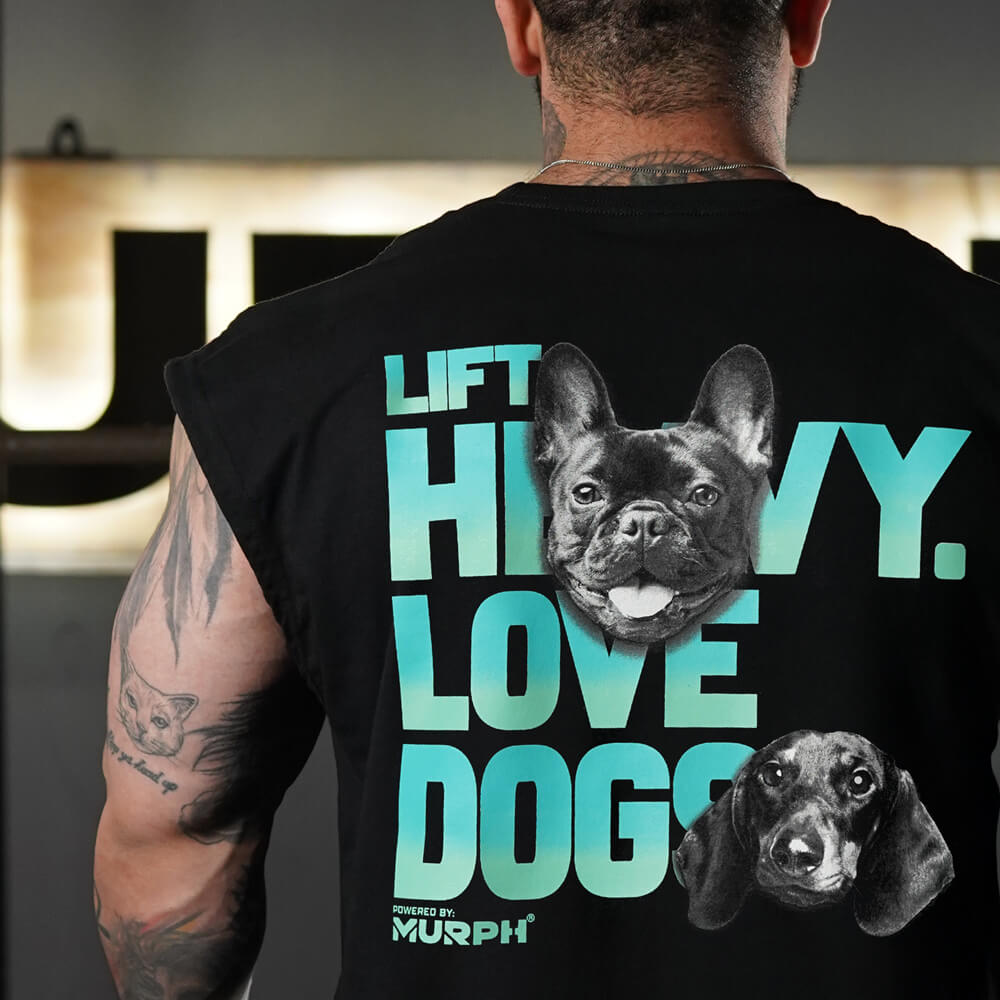 Polera Oversize Sleeveless Lift and Dogs - Negro