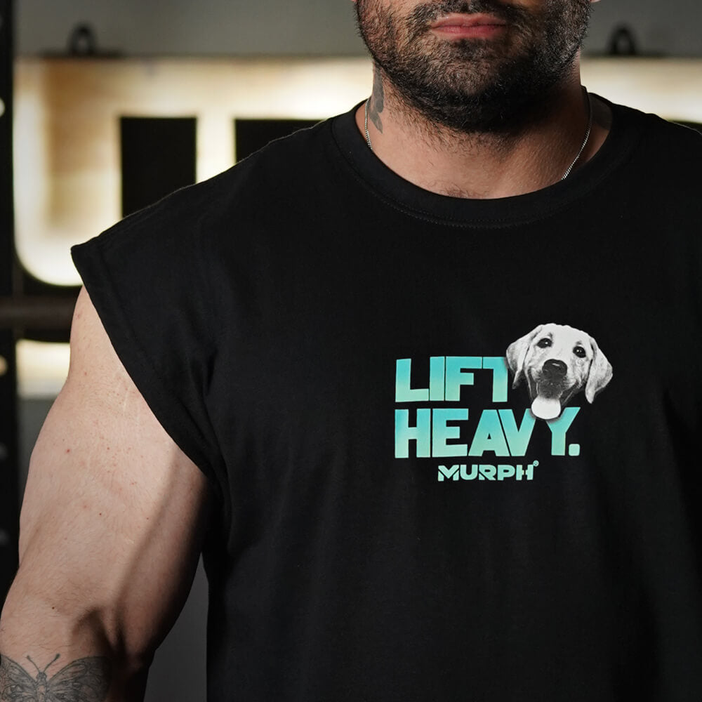 Polera Oversize Sleeveless Lift and Dogs - Negro