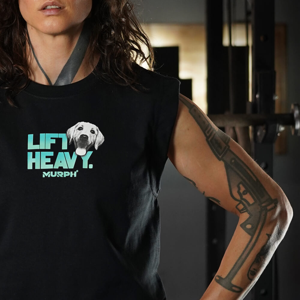 Polera Oversize Sleeveless Lift and Dogs - Negro