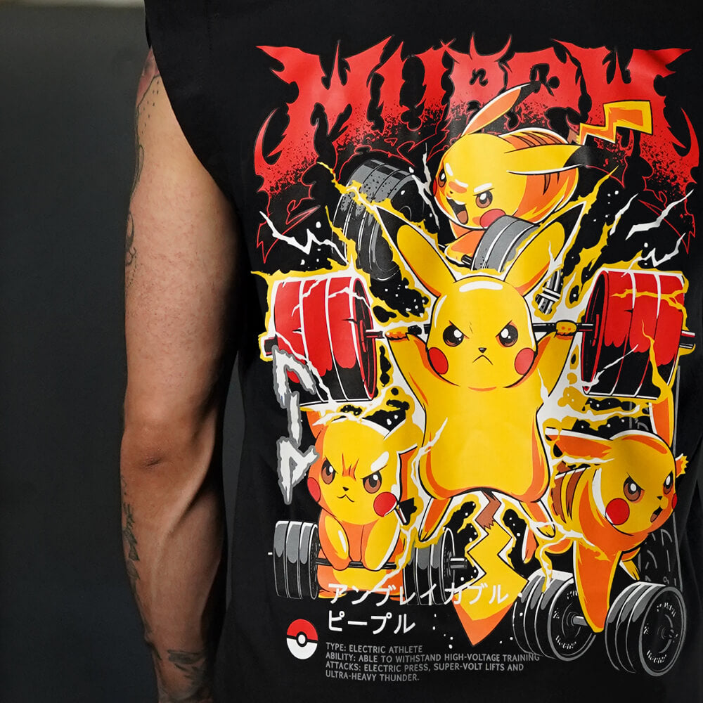 Polera Oversize Sleeveless FITACHU - Negro