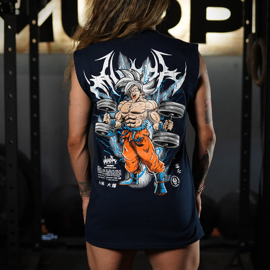Polera Oversize Sleeveless Goku - Navy Blue