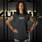 Polera Oversize Sleeveless Gymgar - Gris Charcoal