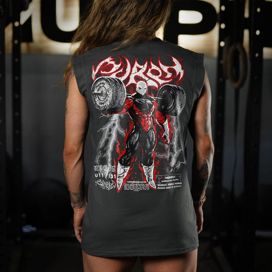 Polera Oversize Sleeveless Gymren - Charcoal