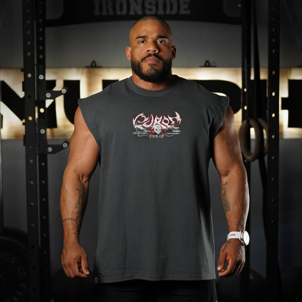 Polera Oversize Sleeveless Gymren - Charcoal