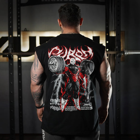 Polera Oversize Sleeveless Gymren - Negro