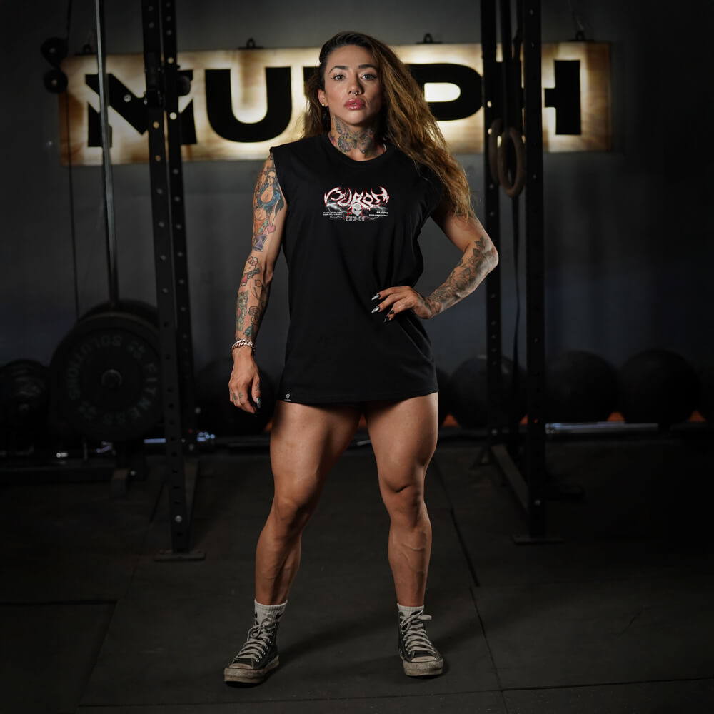 Polera Oversize Sleeveless Gymren - Negro