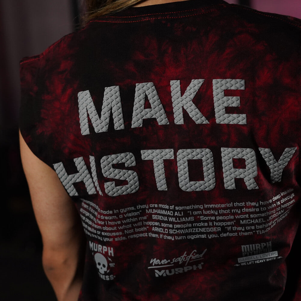 Polera Oversize Sleeveless Make History - Red Storm