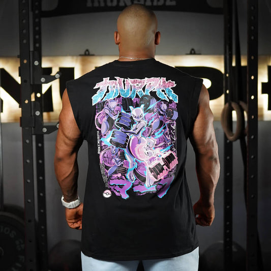 Polera Oversize Sleeveless MewTough - Negro