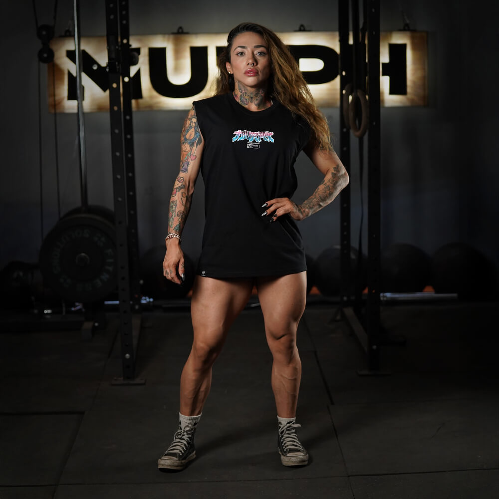 Polera Oversize Sleeveless MewTough - Negro