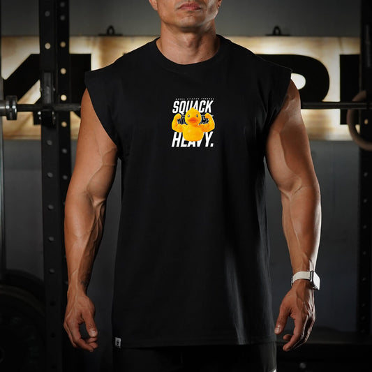 Polera Oversize Sleeveless SQUACK HEAVY - Negro