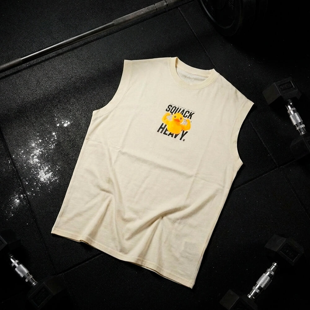Polera Oversize Sleeveless SQUACK HEAVY - Sweet cream