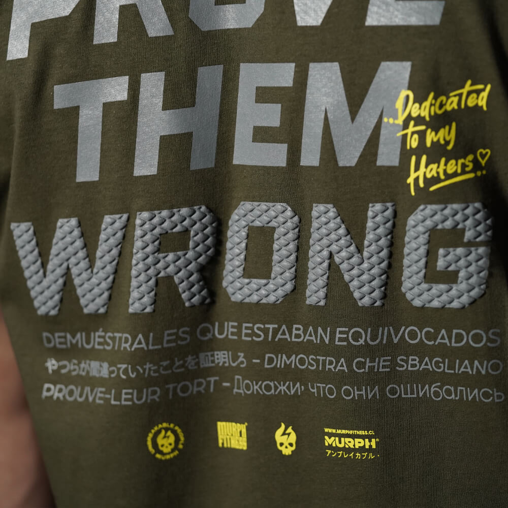 Polera Oversize Sleeveless PROVE THEM WRONG - Verde Táctico