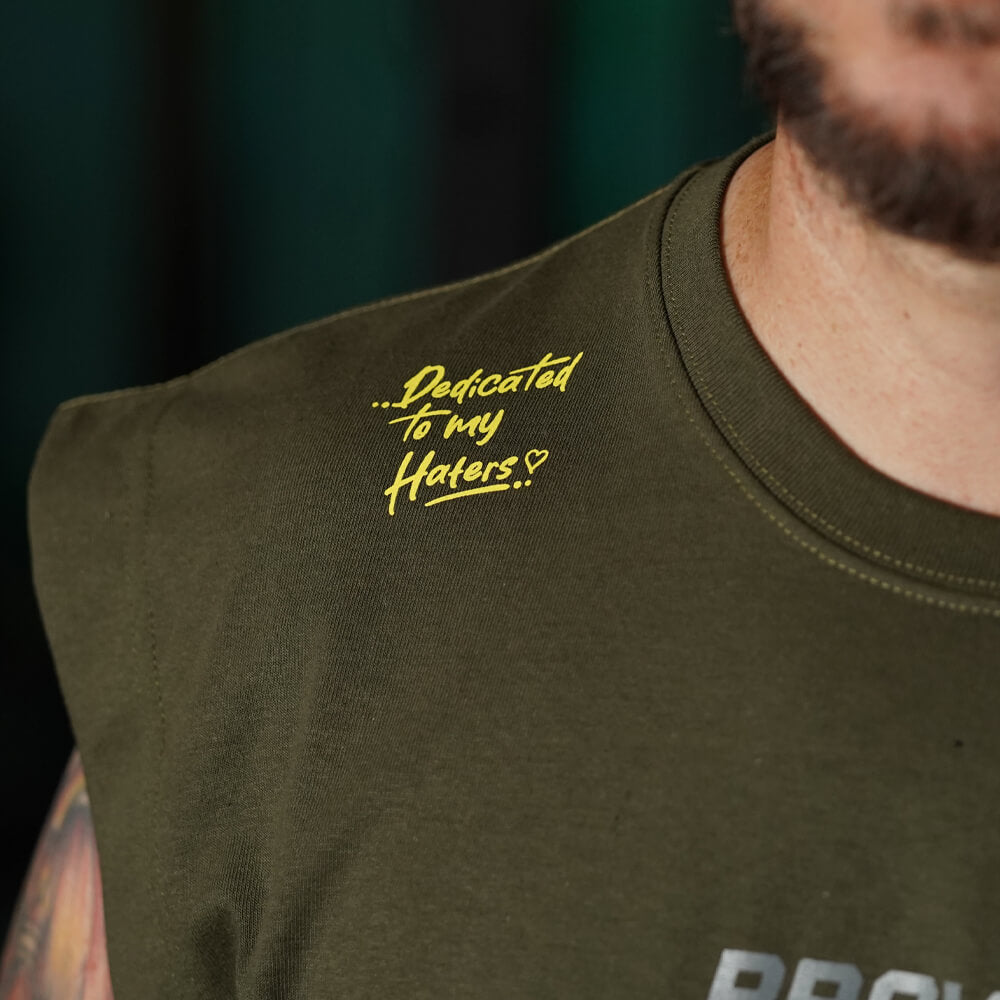 Polera Oversize Sleeveless PROVE THEM WRONG - Verde Táctico