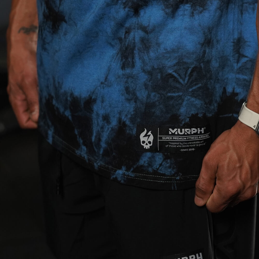 Polera Oversize Sleeveless Skull logo - Blue Storm