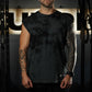 Polera Oversize Sleeveless Skull logo - Black Storm