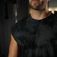 Polera Oversize Sleeveless Skull logo - Black Storm