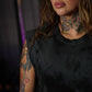 Polera Oversize Sleeveless Skull logo - Black Storm