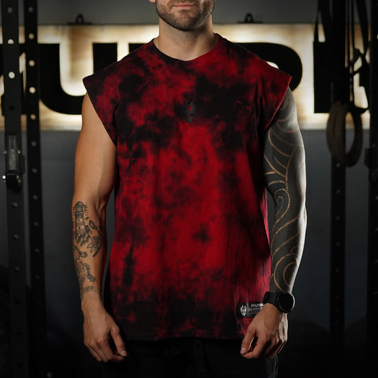 Polera Oversize Sleeveless Skull logo - Red Storm