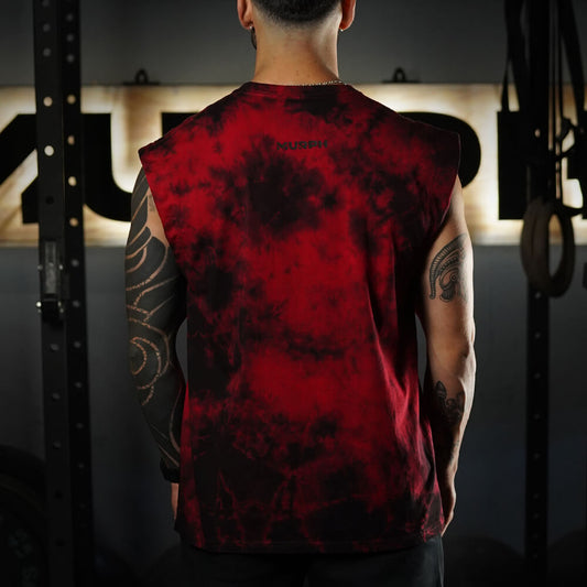 Polera Oversize Sleeveless Skull logo - Red Storm
