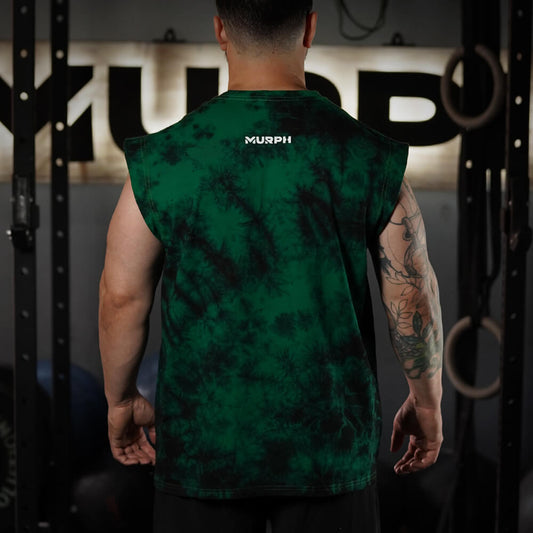 Polera Oversize Sleeveless Skull logo - Green Storm