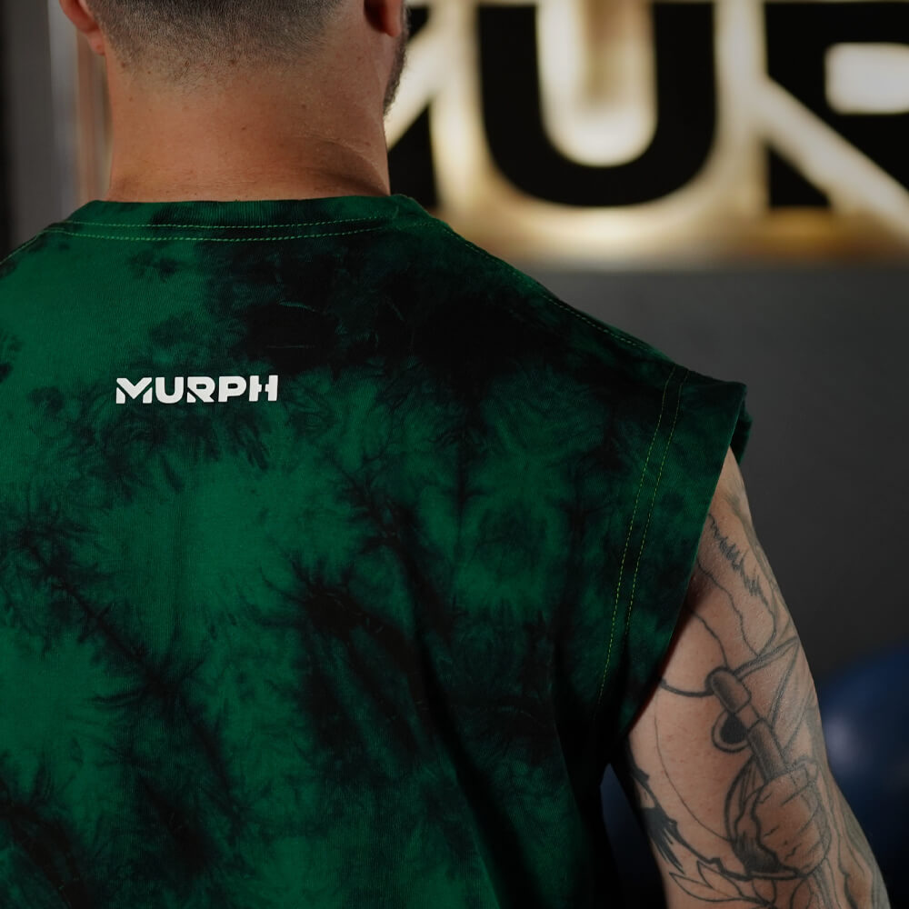 Polera Oversize Sleeveless Skull logo - Green Storm