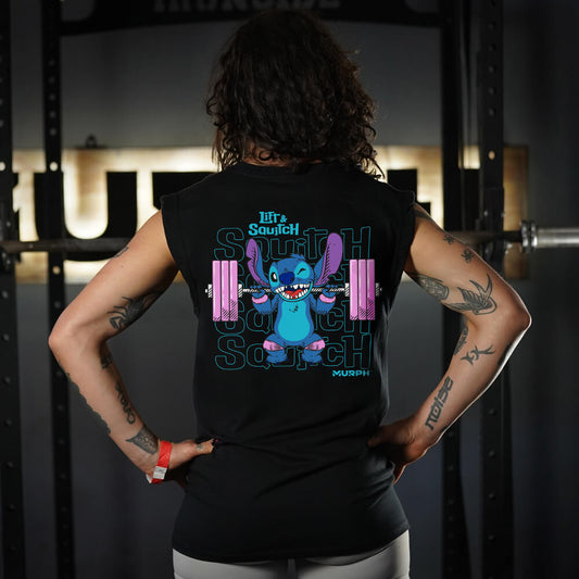 Polera Oversize Sleeveless Lift & Squitch - Negro