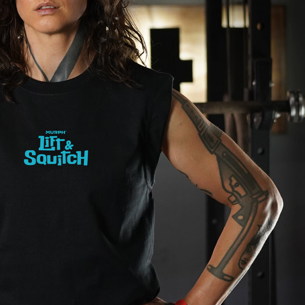 Polera Oversize Sleeveless Lift & Squitch - Negro