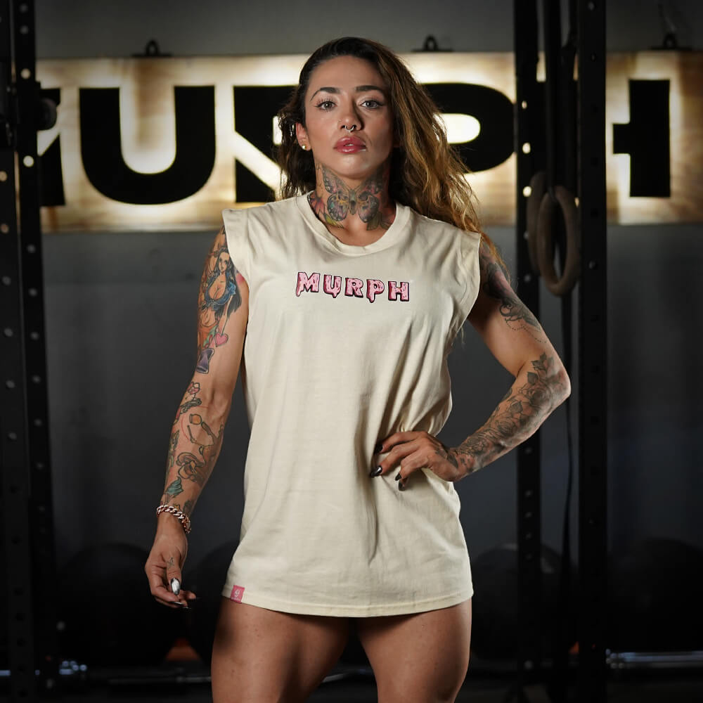 Polera Oversize Sleeveless Sweet and Strong - Sweet Cream