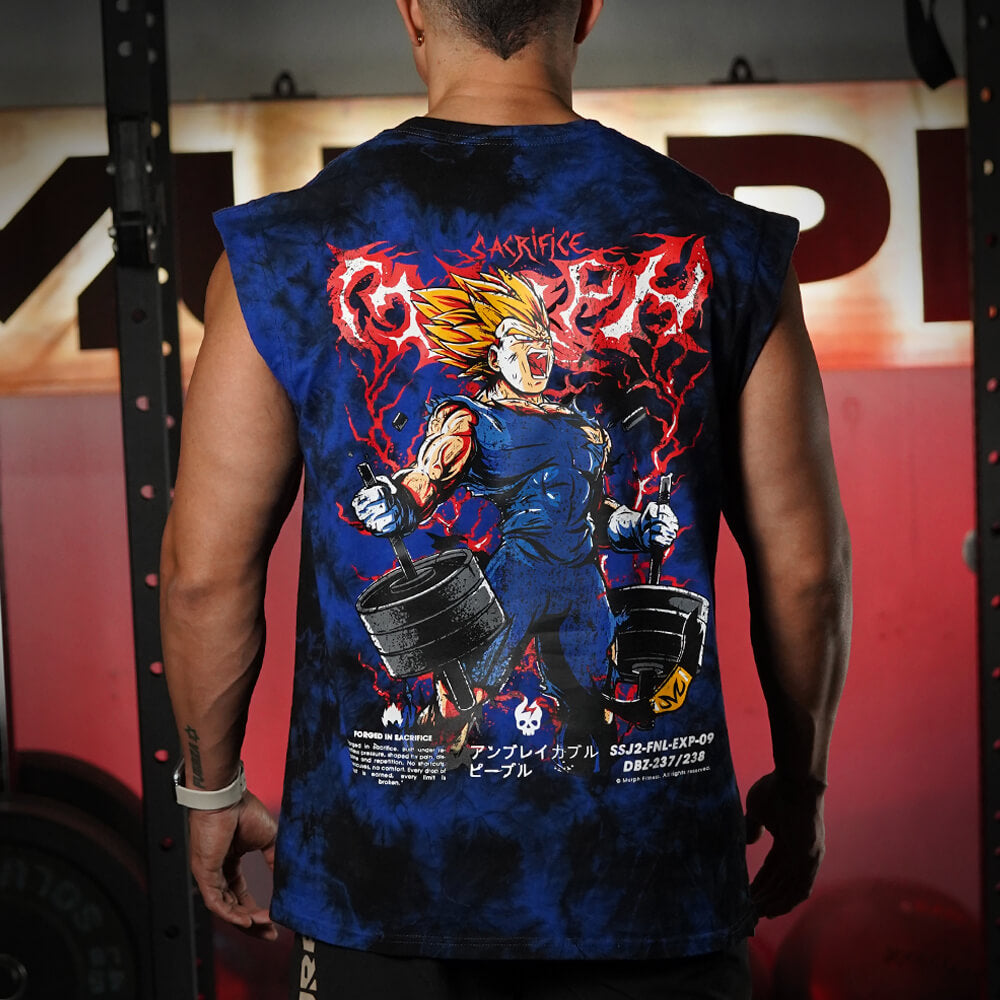 Polera Oversize Sleeveless Sacrifice - Blue Storm