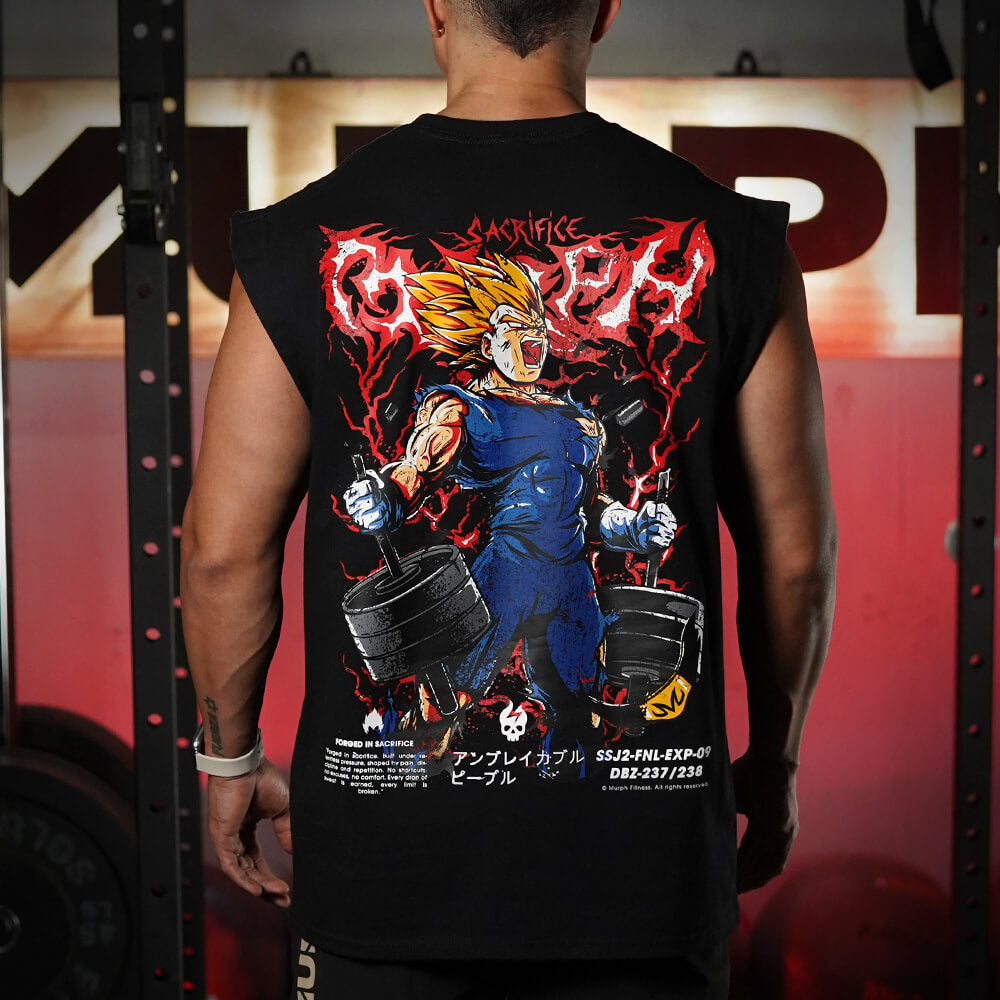 Polera Oversize Sleeveless Sacrifice - Negro