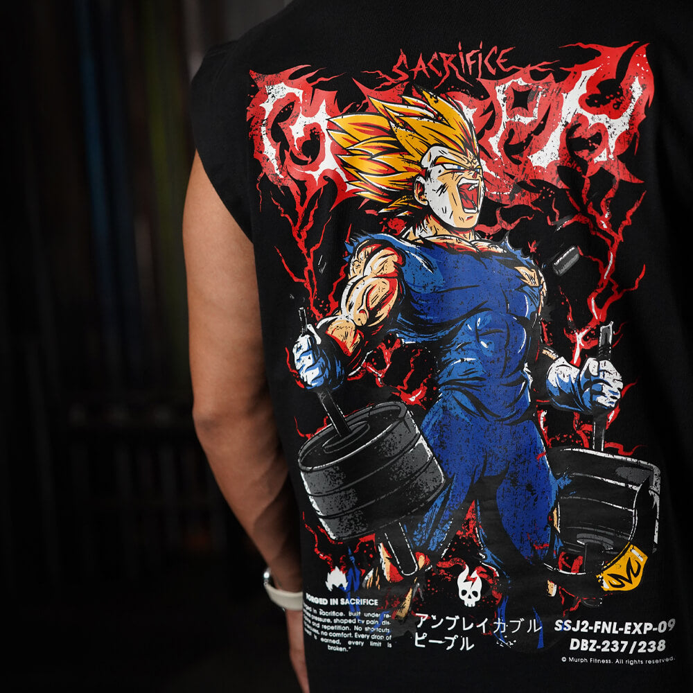 Polera Oversize Sleeveless Sacrifice - Negro