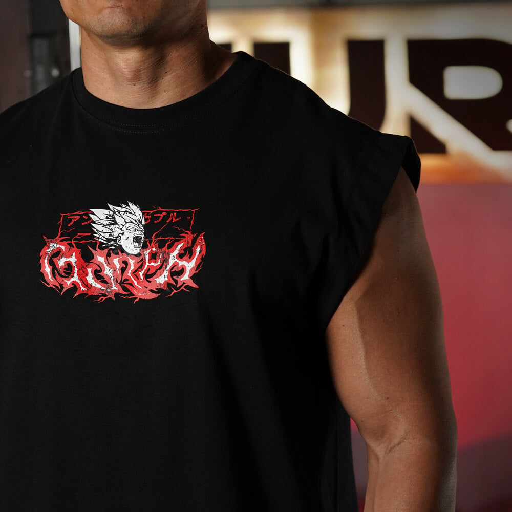 Polera Oversize Sleeveless Sacrifice - Negro