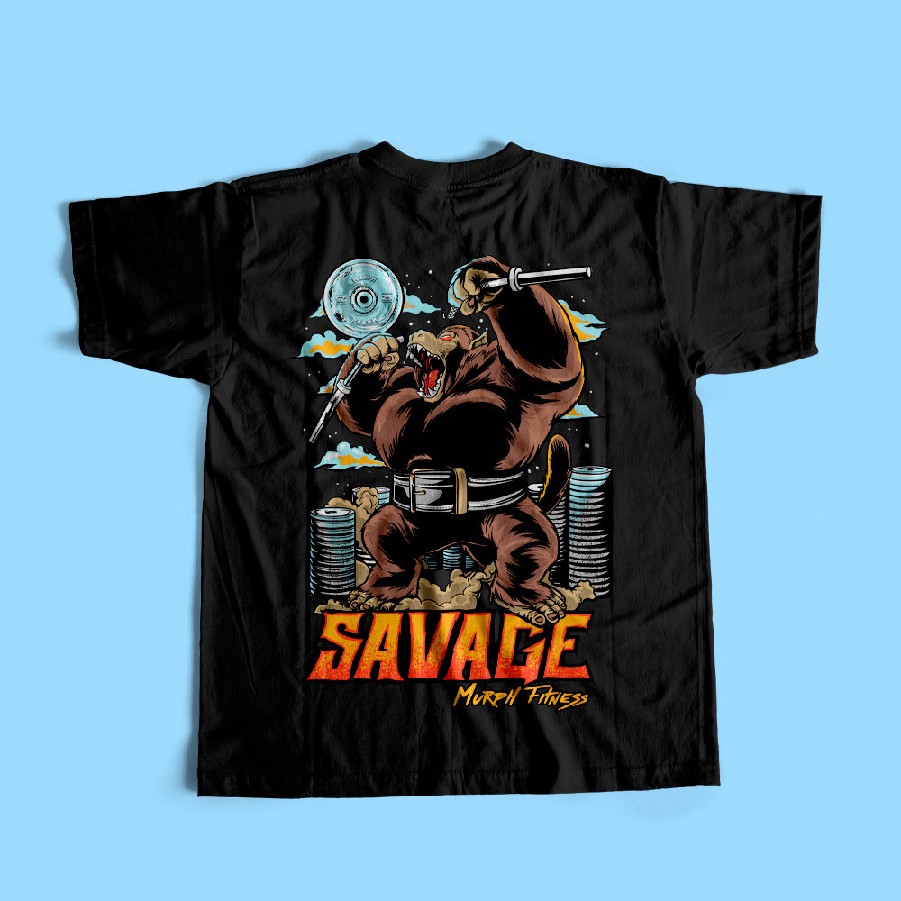 Polera Oversize Savage - Negro