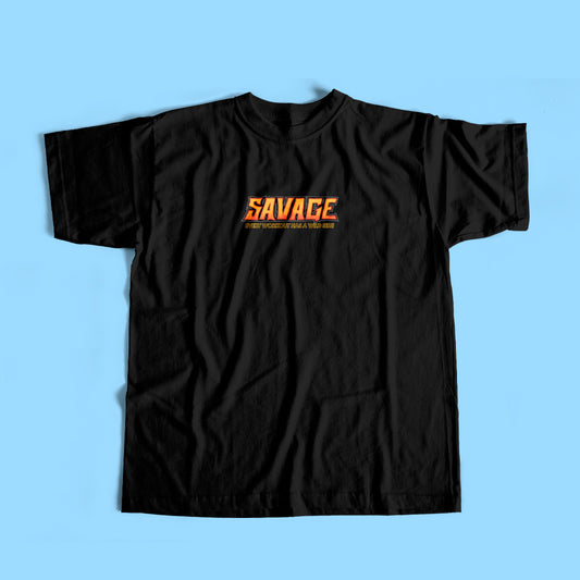 Polera Oversize Savage - Negro