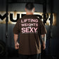 Polera Oversize Lifting Weights Is SEXY - Chocolate