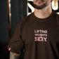 Polera Oversize Lifting Weights Is SEXY - Chocolate