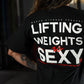 Polera Oversize Lifting Weights Is SEXY - Negro
