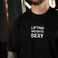 Polera Oversize Lifting Weights Is SEXY - Negro