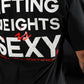 Polera Oversize Lifting Weights Is SEXY - Negro