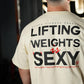 Polera Oversize Lifting Weights Is SEXY - Sweet Cream
