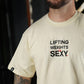 Polera Oversize Lifting Weights Is SEXY - Sweet Cream