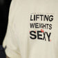 Polera Oversize Lifting Weights Is SEXY - Sweet Cream