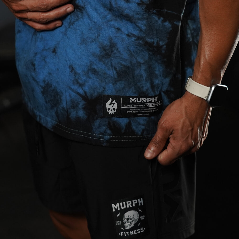 Polera Oversize Skull logo - Blue Storm