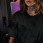 Polera Oversize Skull logo - Black Storm